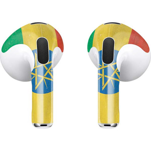 Ethiopia Flag Distressed Apple AirPods (3rd Gen 2021) Skin